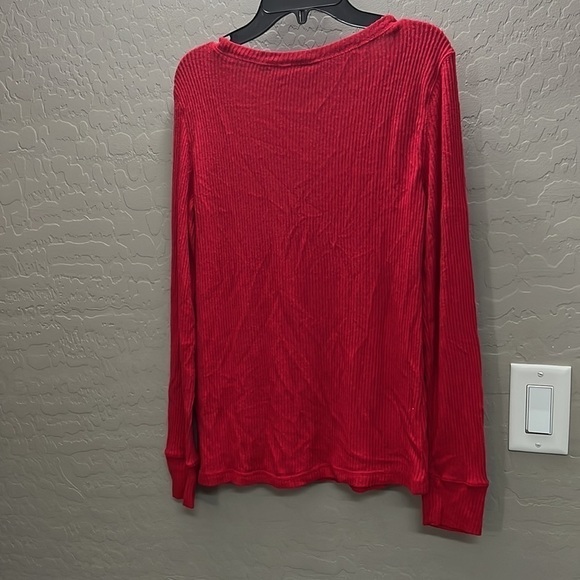 𝅺CHARTER CLUB Ribbed Henley Pajama Top - Picture 3 of 5